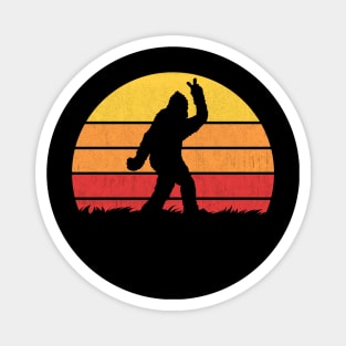 Bigfoot Vintage Retro Sunset Magnet